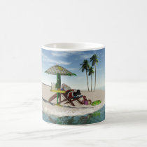 Sankt auf dem Strand-Becher für Chritsmas tassen