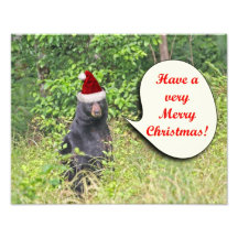 Sankt-Bär, der Ihnen frohen Weihnachten wünscht Foto