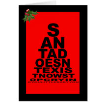 Sankt existiert nicht Weihnachten Grußkarte