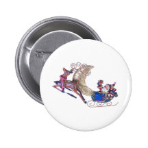 Sankt in seinem Pferdeschlitten Anstecknadelbuttons
