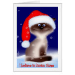 Sankt kratzt Katzen-Weihnachtskarte