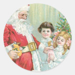 Sankt mit Kindern Runde Aufkleber