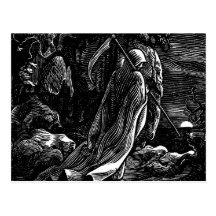 Sankt Muerte (mexikanischer grimmiger Sensenmann)  Postkarte