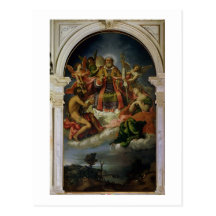 Sankt Nikolaus im Ruhm mit Heiligen Postkarten