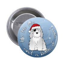 Sankt-Piraten-alter englischer Schäferhund Anstecknadelbutton