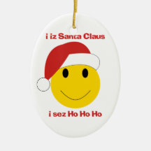 Sankt-smiley sez ho ho ho Weihnachtsverzierung Ornamente