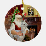 Sankt und sein Baby-Lama Weihnachtsbaum Ornament