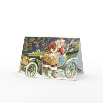 Sankt und seine Auto-Weihnachtskarte