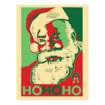 Sankt-Weihnachtspostkarte - HoHoHo