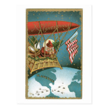 Sankt Zeppelin - amerikanischer Patriotismus Postkarte