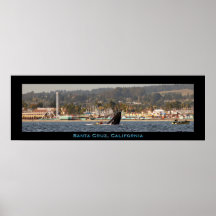 Santa- Cruzstrand-Promenaden-Buckel-Wal-Plakat