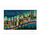 Santa Monica, Kalifornien - große Buchstabe-Szenen Postkarte