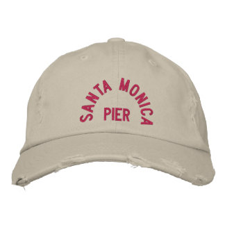 SANTA MONICA PIER beunruhigte Chino Twill-Kappe Bestickte Caps