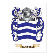 Santelli Wappen (Familienwappen) Postkarte