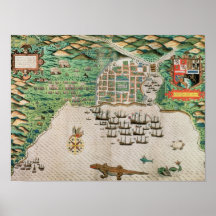 Santiago, Kap-Verde, 1589 Poster