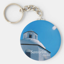 Santorini, Griechenland Keychain Schlüsselanhänger