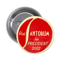 Santorum 2012 Knopf Button