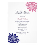 Saphir-blauer Lotos-Blumen-Brautparty einladungen