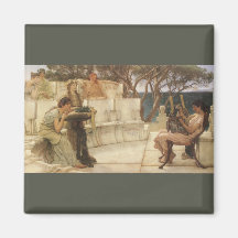 Sappho und Alcaeus durch Sir Lawrence Alma Tadema Kühlschrankmagnete