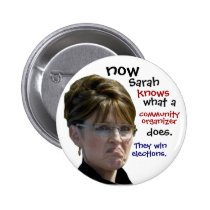 Sarah Palin weiß, was ein Gemeinschaftsorganisator buttons