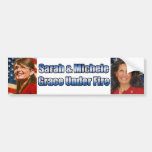 Sarah- u. Michele-Anmut unter Feuer Autoaufkleber