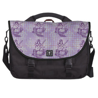 Saraswati blaue violette Pflaume lila Laptop Taschen