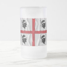 Sardegna wellenartig bewegende Flagge Teetassen