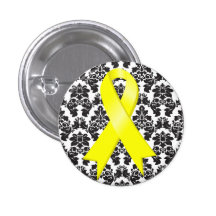 Sarkom-Damast-Gelb-Band Anstecknadelbutton
