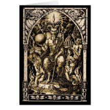 Satan inthronisierte Winter-Sonnenwende-Gruß-Karte