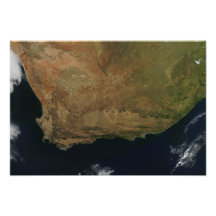 Satellitenansicht von Südafrika Fotografie