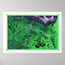 Satellitenbild des Yukons Poster