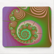 Satinseashell-Spirale-Fraktal Mousepad
