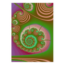 Satinseashell-Spirale-Fraktal Visitenkarte