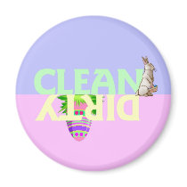 Sauberer schmutziger Spülmaschinen-Magnet Ostern magnete
