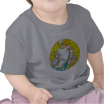 Säuglings-T-Shirt u. alte Karte