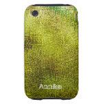Saurer grüner Grunge personalisierter iPhone 3 Fal Tough iPhone 3 Hülle