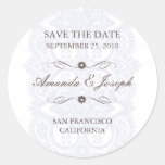 Save the Date Aufkleber-Vintage Blüte