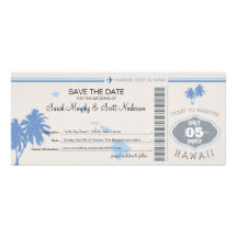 Save the Date Boarding-Durchlauf nach Hawaii Ankündigungen
