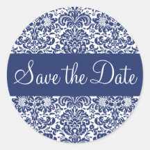 Save the Date Damast-Umschlag-Aufkleber-Siegel