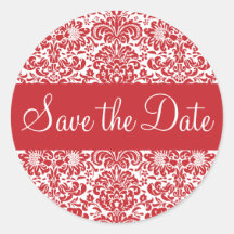 Save the Date Damast-Umschlag-Aufkleber-Siegel