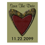 Save the Date dekoratives Felsen-Herz-Entwurfs-Por Postkarten