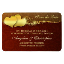 Save the Date elegante retro Entwurfsmagneten
