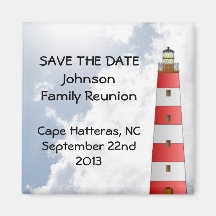 Save the Date Familien-Wiedersehen-Strand-Himmel-L Kühlschrankmagnet