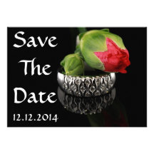 Save the Date Hochzeits-Ring Personalisierte Ankündigungen