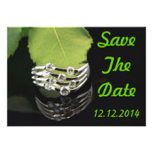 Save the Date Hochzeits-Ring Individuelle Ankündigungen