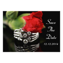 Save the Date Hochzeits-Ring Personalisierte Ankündigung