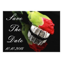 Save the Date Hochzeits-Ring Personalisierte Einladungen
