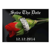 Save the Date Hochzeits-Ring Personalisierte Ankündigung