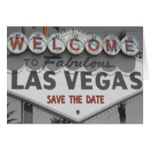 Save the Date Las- Vegaszeichen-Karte