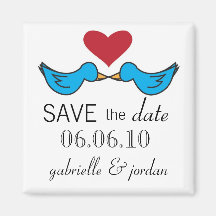 Save the Date MagnetLovebirds
